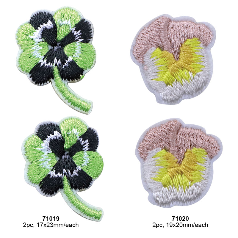 71018-71020 Flower Iron-on Patches