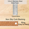 21471 Stainless Steel Metal Ruler with Cork Backing