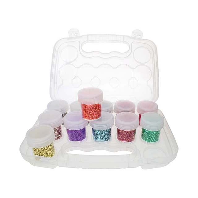 21835 Clear Plastic Bead Container 12 inner boxes