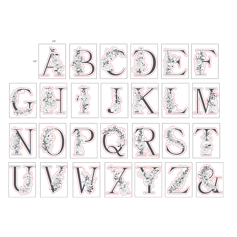 25144 A-Z Alphabets with Flower Clear Stamp