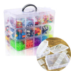 21876 3-Tier Stackable Storage Box Organizer with 30 Adjustable Compartments