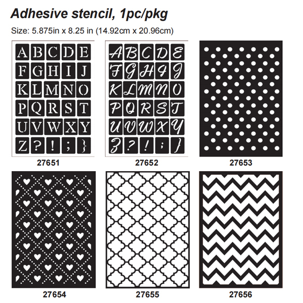 27651-27656 Adhesive Stencil