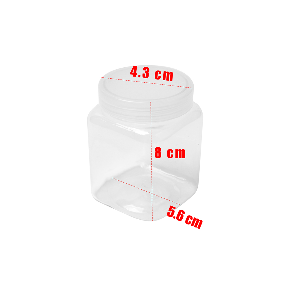 29571 6oz 3pcs PET Food Grade Clear Plastic Jar with PP lid food can
