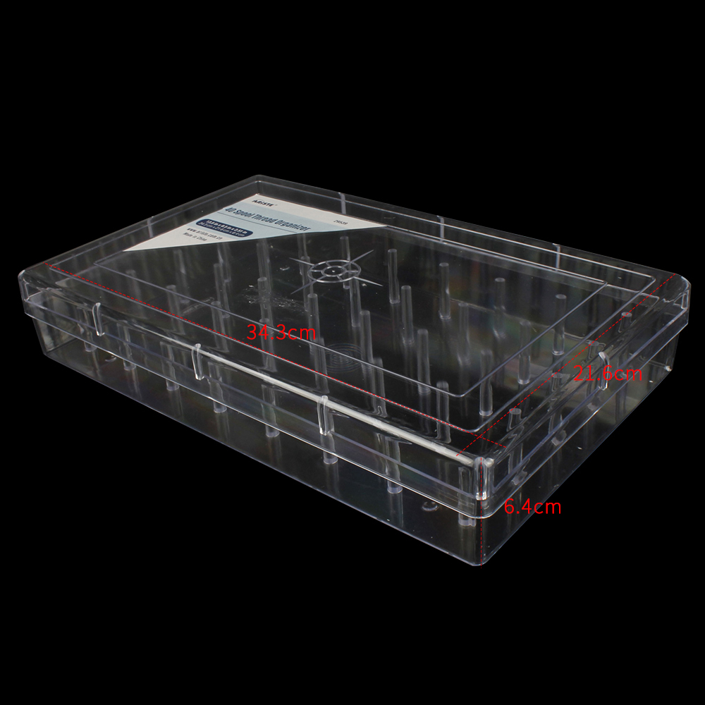 29539 40 spool custom transparent plastic storage box 