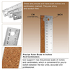 21471 Stainless Steel Metal Ruler with Cork Backing