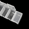 21839 Clear Plastic Hard Plastic Box 7 spaces 