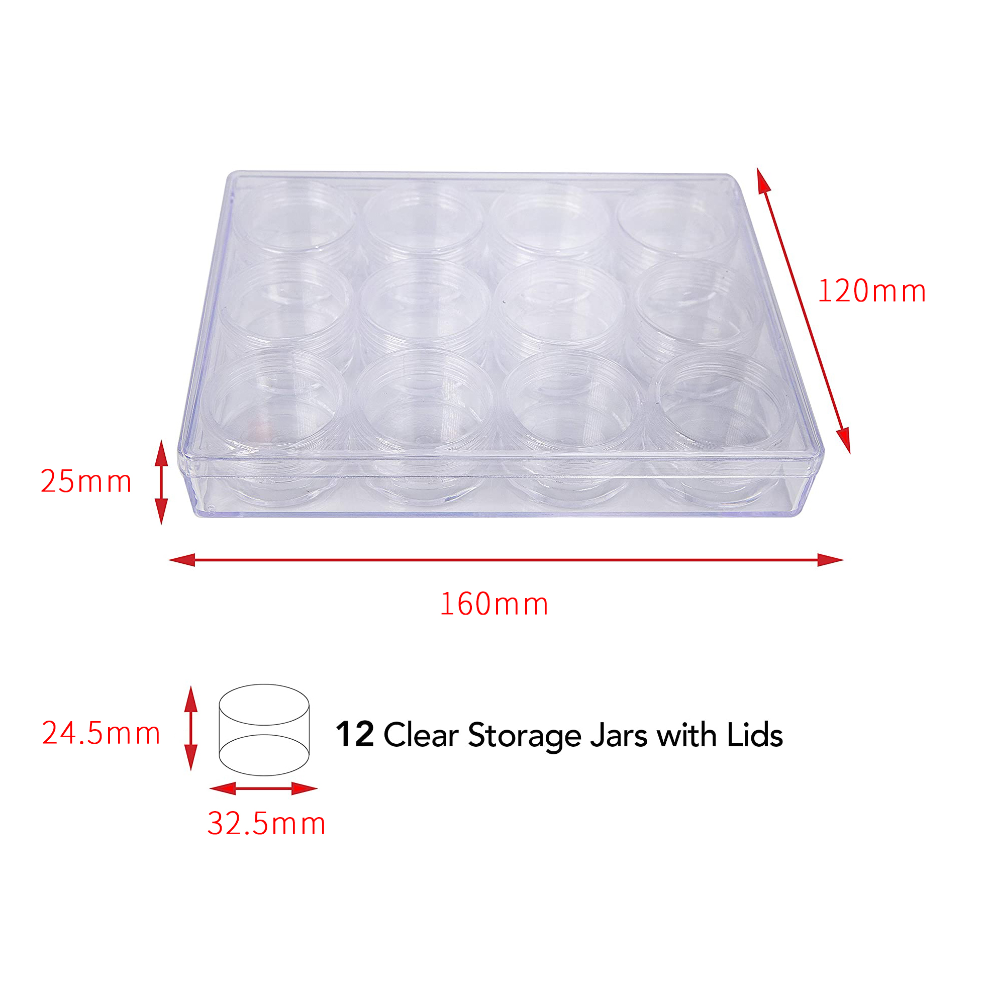 21813 Clear Plastic Storage System with 12 inner boxes