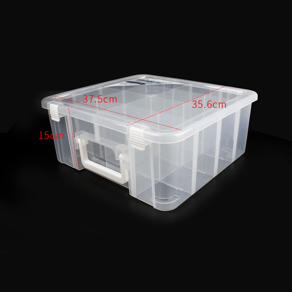 29527 Storage box with divider Transparent