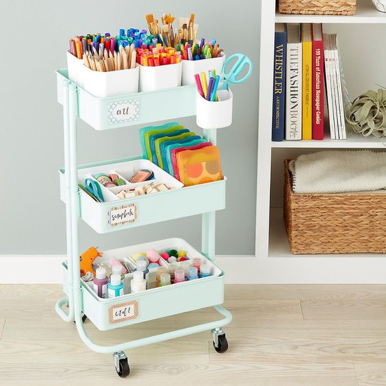 29716 3-Tier Rolling Craft Cart