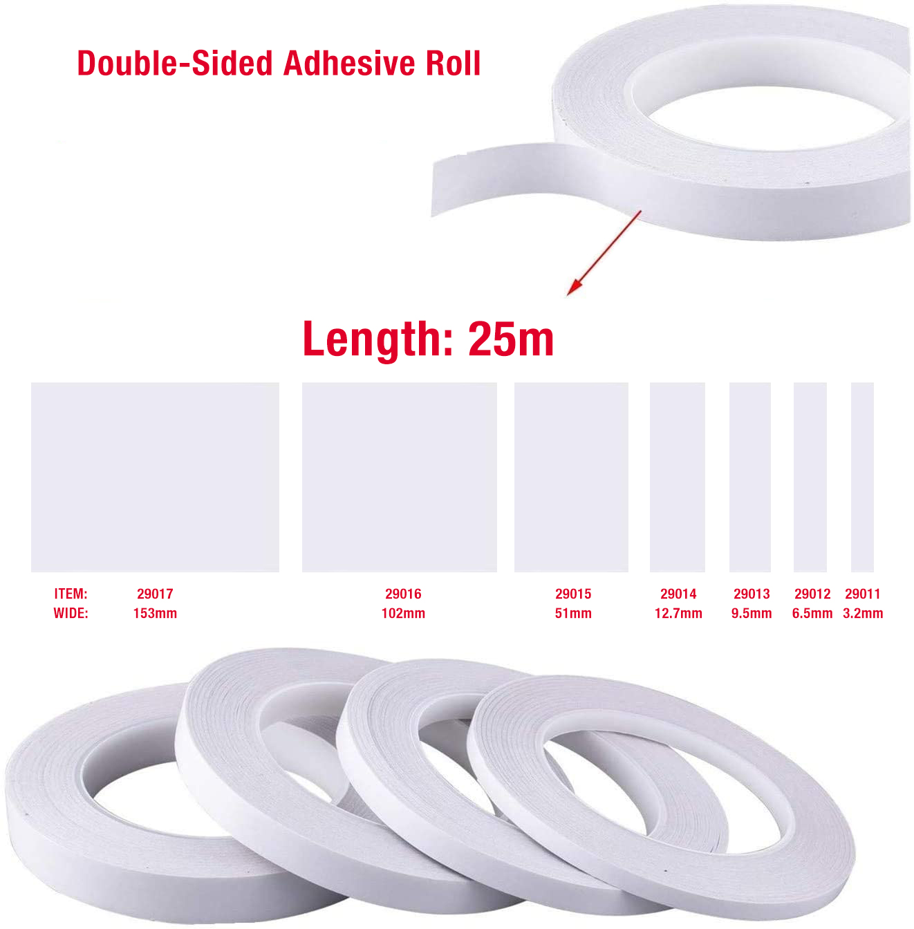 29011-29017 Double-Sided Adhesive Roll