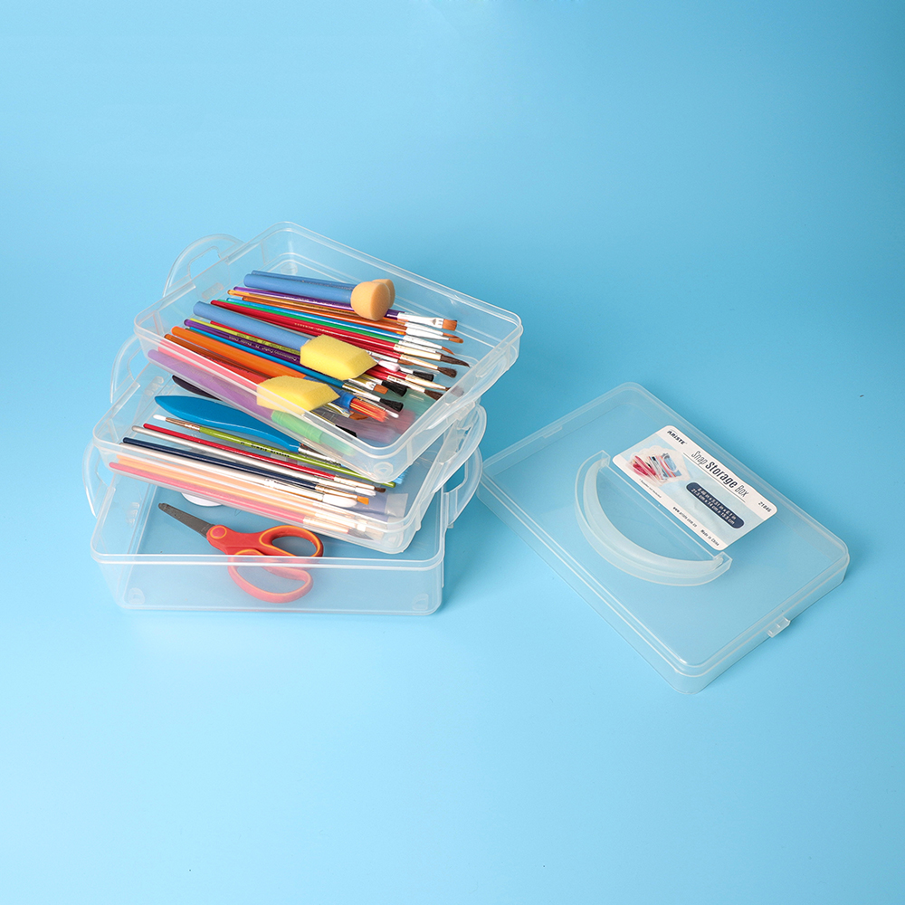 21846b Clear Plastic Hard Plastic Snap Box 