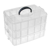 21876 3-Tier Stackable Storage Box Organizer with 30 Adjustable Compartments