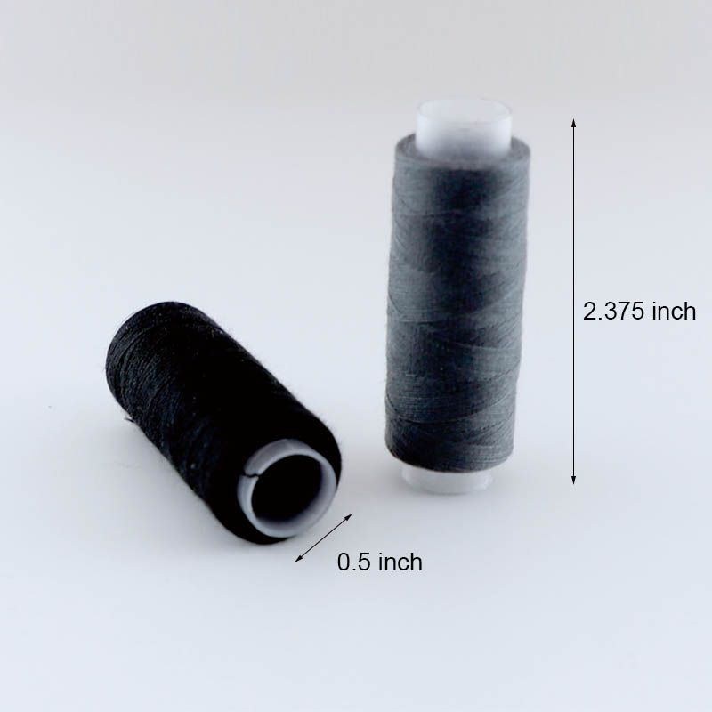 70703 Polyester Sewing Thread, black white grey