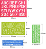 21337 4pcs Plastic Letter and Number Stencil