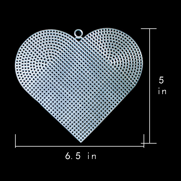 78123 PE canvas heart shape