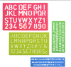 21337 4pcs Plastic Letter and Number Stencil