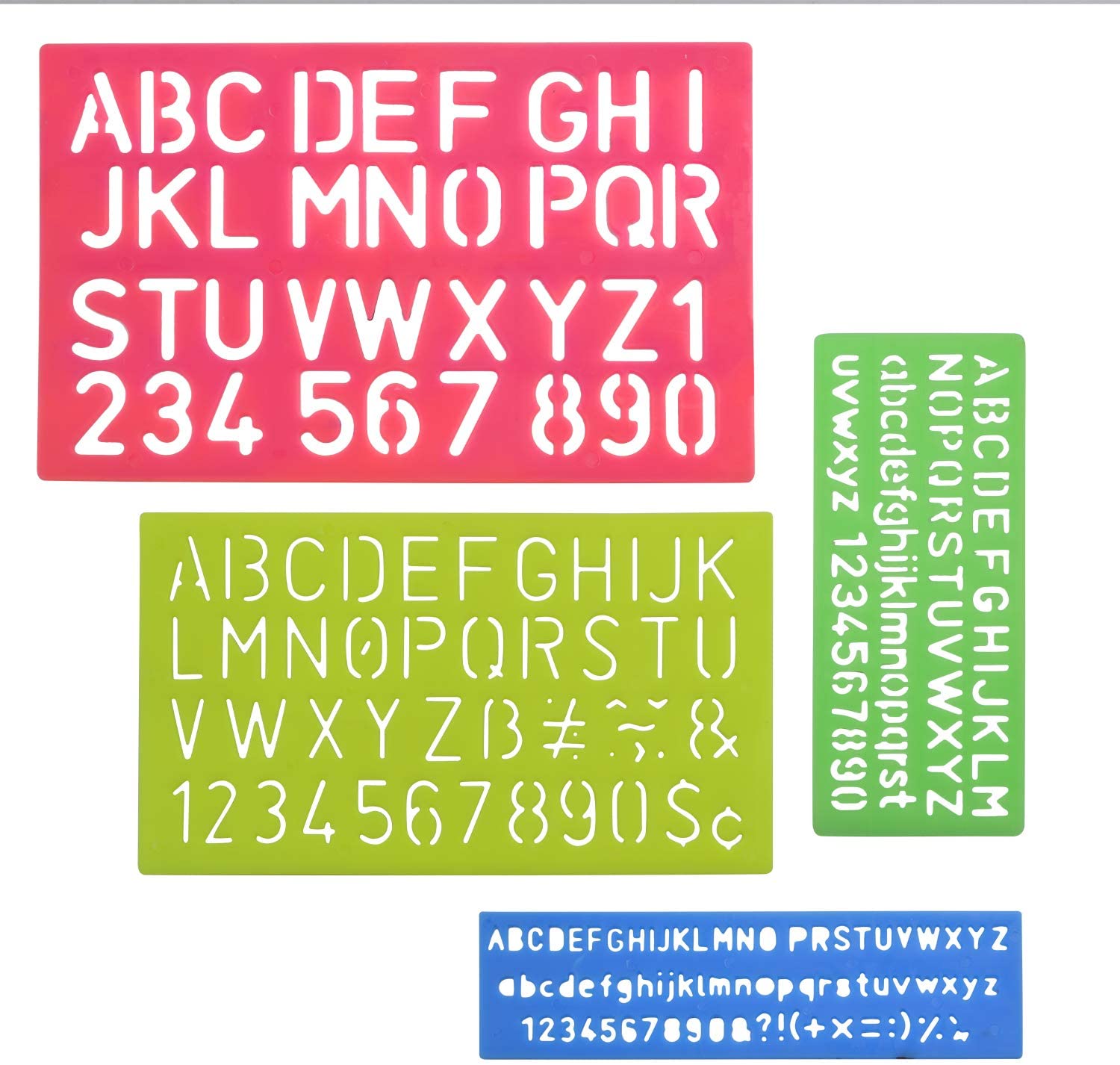 21337 4pcs Plastic Letter and Number Stencil