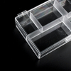 21837 Clear Plastic Hard Bead Container 5 spaces