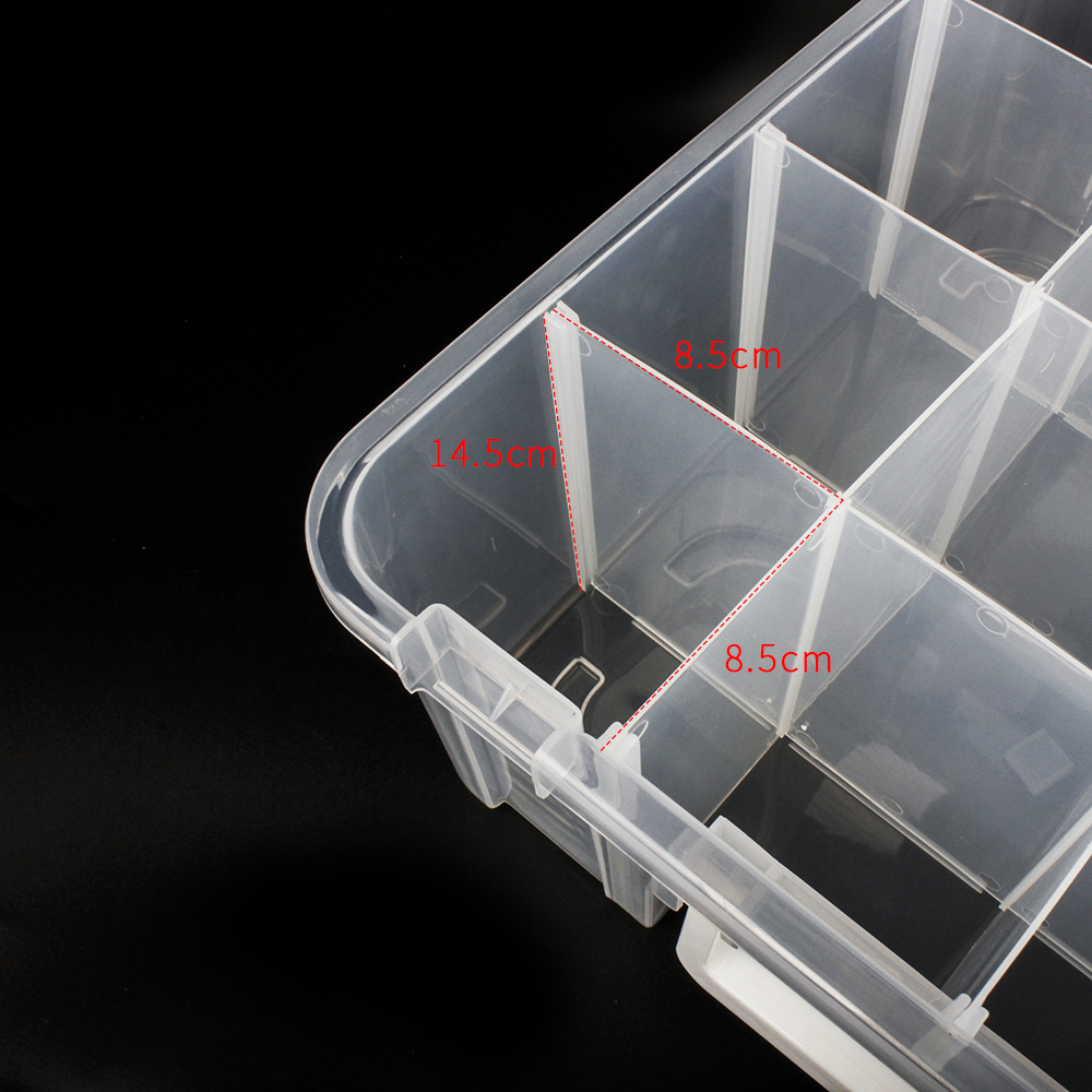 29527 Storage box with divider Transparent