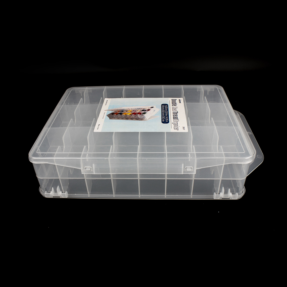 29537 Double-sided thread organizer customized plastic pp storage box