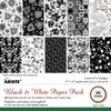 12 X 12 Paper Pad - black & white flower