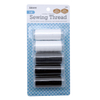 70703 Polyester Sewing Thread, black white grey