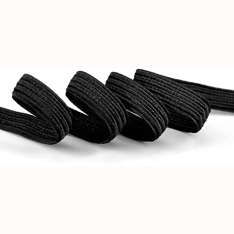 71002 1/4" x 3 yds black braided elastic