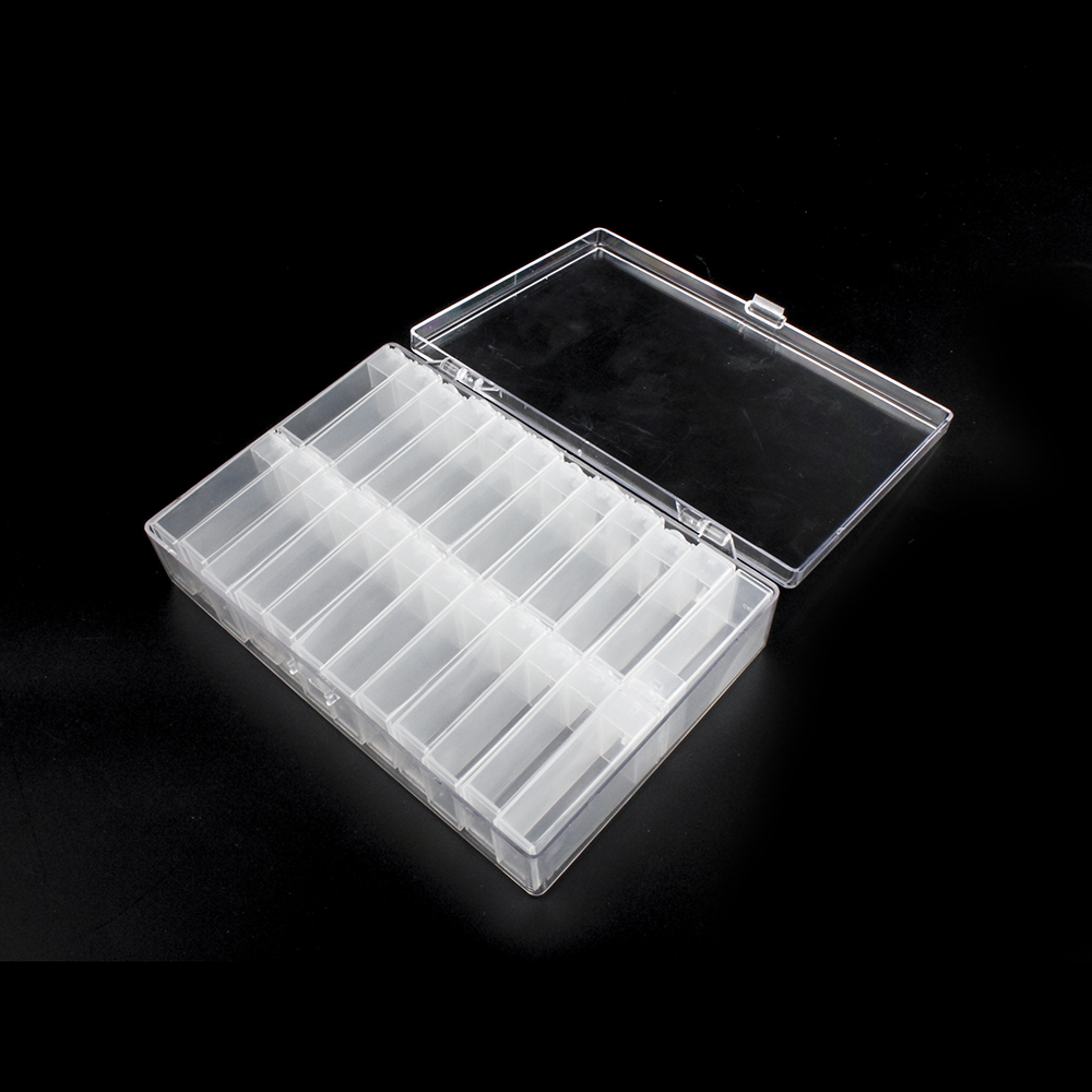 21836 Clear Plastic Hard Bead Container 24 inner boxes