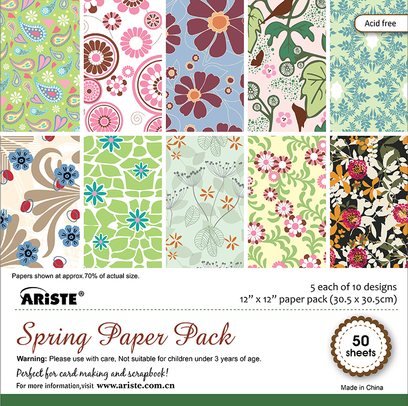 12 X 12 Paper Pad - Flowers