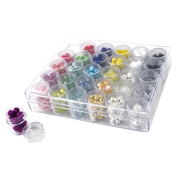 21816 Clear Plastic Bead Storage Box with 30inner boxes