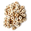 65115 wood beads with letter