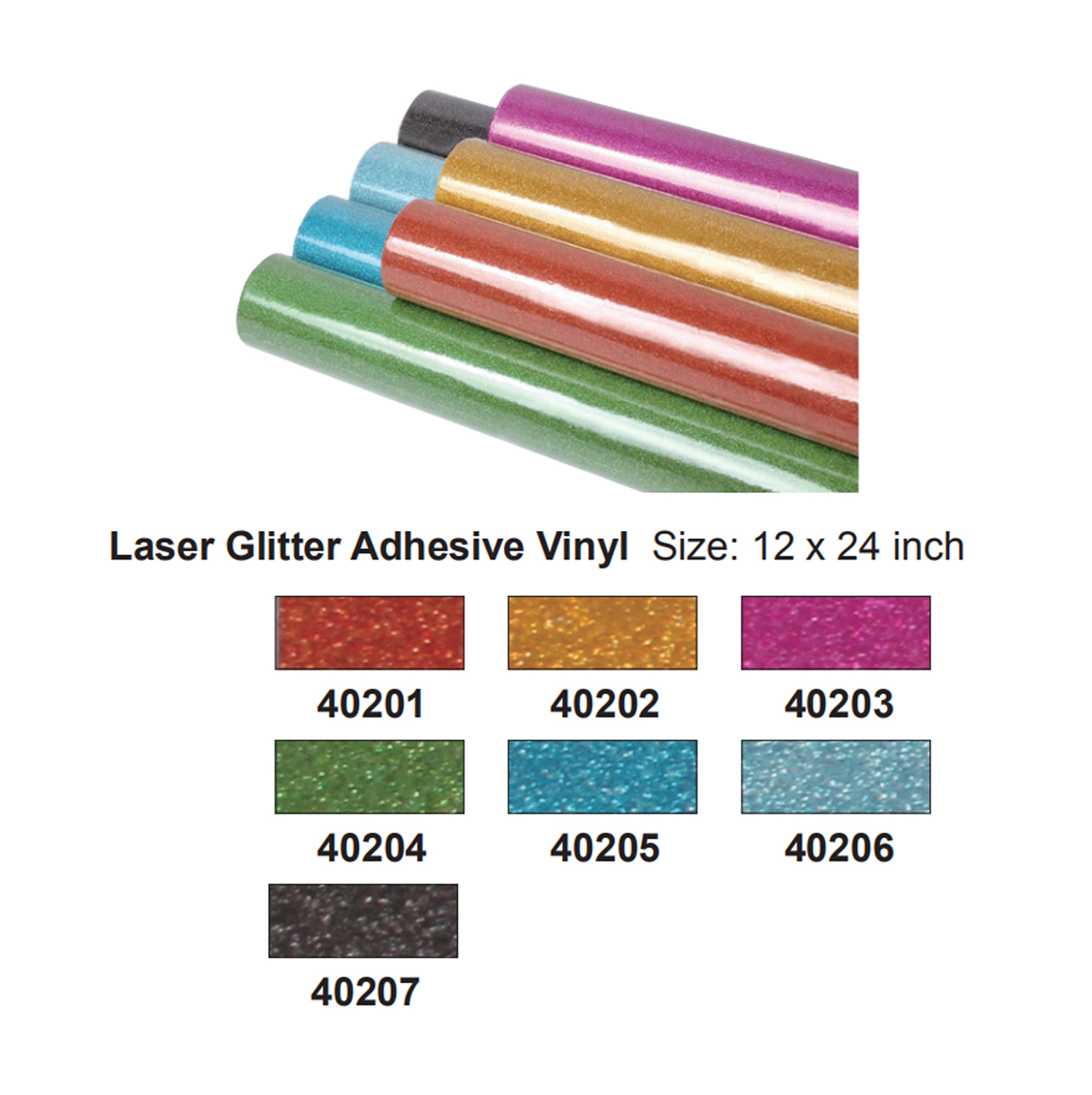 40201-40207 Laser Glitter Vinyl