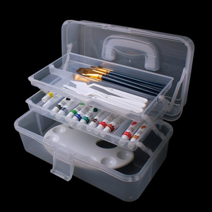 21803 Clear Plastic 2-tray Storage Box storage supplies