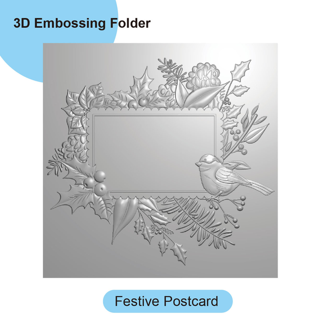 EF20240307-23_3D Embossing Folder for Card Making_Festive Postcard