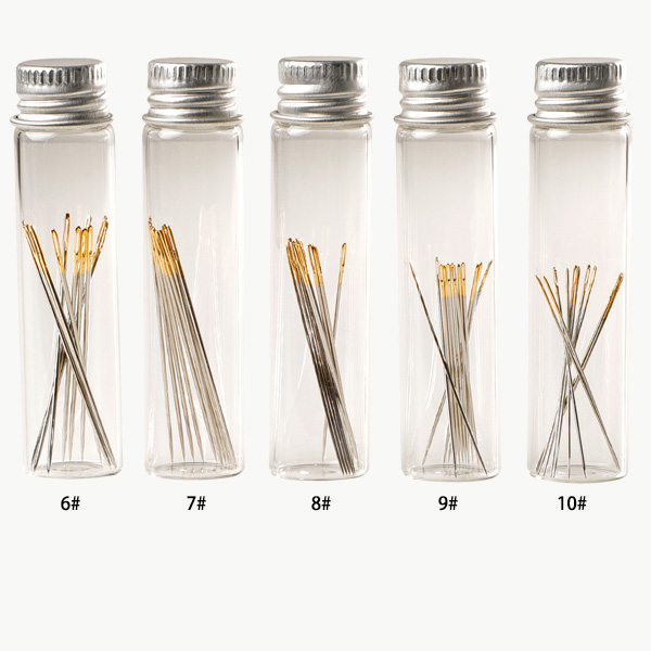 70420 Gold-eye Needles with Glass Storage Tube