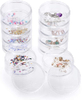 21833 Clear Plastic Stackable Bead Boxes 5 Pieces