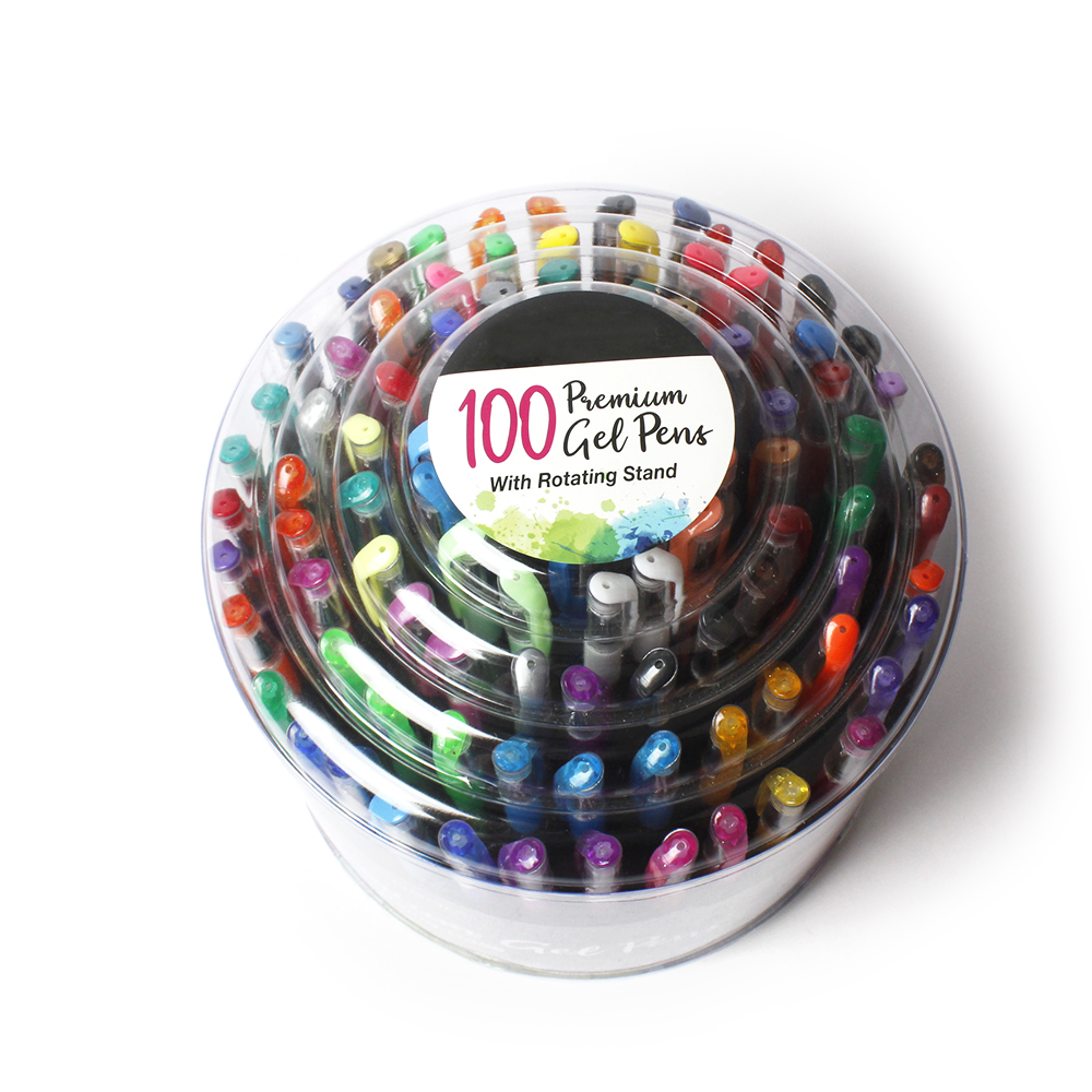23615 100pcs glitter color gel pen set