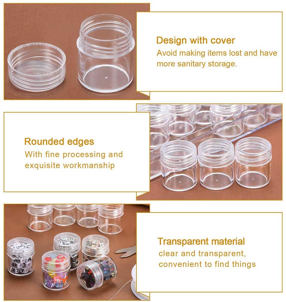 21816 Clear Plastic Bead Storage Box with 30inner boxes