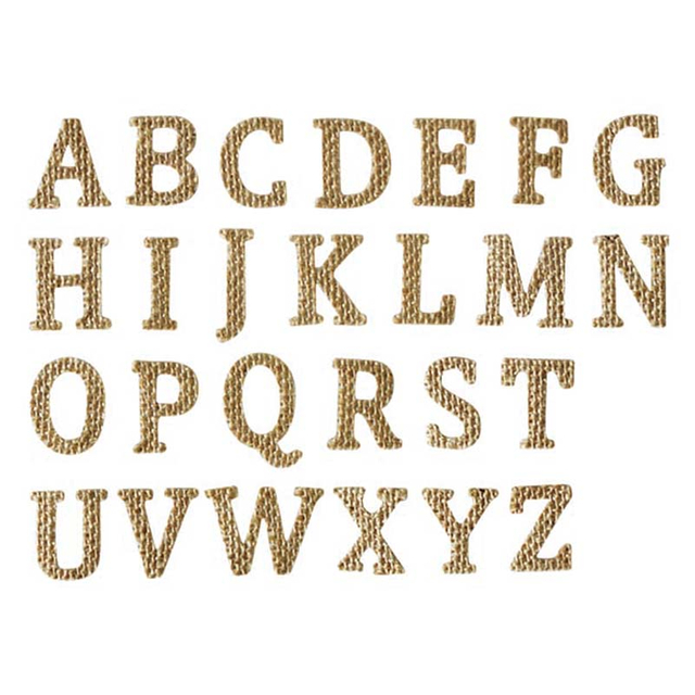 27336 1" Burlap Alphabet Stickers